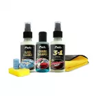 6 in 1 kit | Shampoo | Glass Cleaner | 3in1 Shiner | Microfiber Cloth | Tablets (Pack of 5)