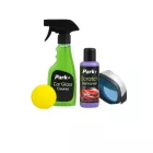 Exterior Combo For Car | Glass Cleaner (250 ml), Scratch Remover, Sponge Applicator (1) & Rain Cover (2)