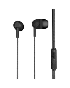 Nail Wired in Ear Earphones with Mic | Black