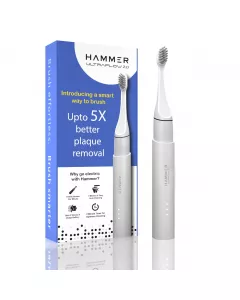 Ultra Flow 2.0 Electric Toothbrush and 2 Replaceable Brush Heads for Men and Women (White)