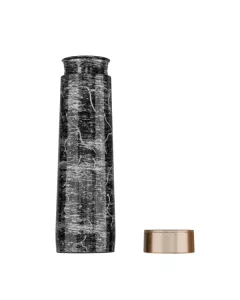Pure Copper Elegant Bottles | Premium Coated Water Bottles | 1000 ML-Silver Black