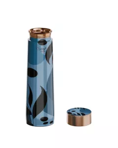 Pure Copper Elegant Bottles | Premium Coated Water Bottles | 1000 ML-Blue