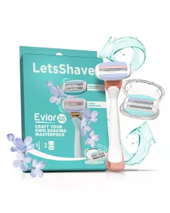 Evior Trial Pack Razor for Women with All Our 2 Best Blades + 1 Handle | Pack of 3