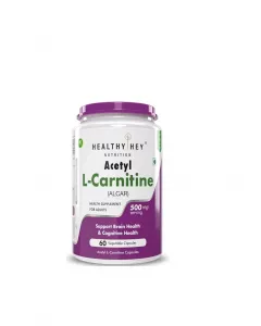 Acetyl L-Carnitine (ALCAR) 500 mg | 60 Veg Capsules |Pack of 1