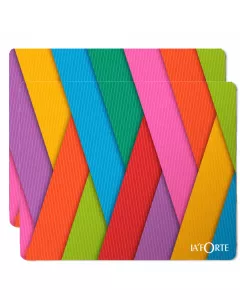 Computer Laptop Non-Slip Rubber Mousepad Rainbow Abstract | Pack of 2 | 3 mm thickness