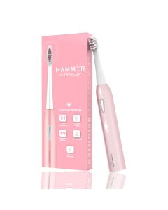 UltraFlow Electric Toothbrush | 3 Replaceable Brush Heads for Men and Women | 6 Brushing Modes |Pink