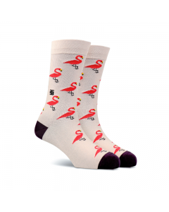 Calf Length Socks | Flamingo Edition