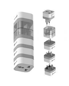 World Travel Adapter Plugs | Pack of 4 Universal World AC converter plugs