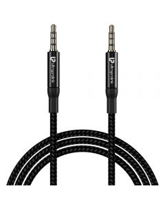Aux Cable with Gold Plated connectors metal shell | Nylon Braided Cable | 1.5m