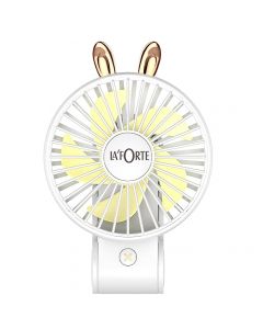 Portable/Battery Fan Foldable - Desk, Hand & Neck Hanging Fan | (1200 mAH) | White