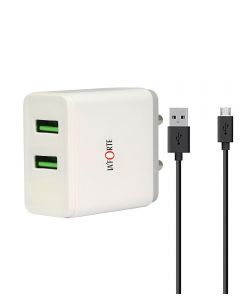 Dual USB Wall Charger | Fast Charging | Power Adaptor with Micro USB Cable 