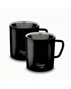 Premium Double wall Coffee Mug Set  | 2 pcs | Black
