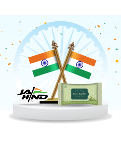 Indian flag for dashboard | Wet Wipes (Aloevera) | Jai Hind car sticker