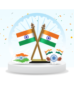 Indian Flag for Dashboard | Tricolour car sticker | Unity car sticker