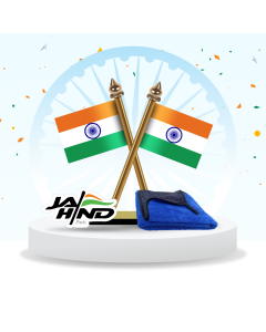 Microfiber cloth 600 GSM | Indian flag for dashboard | Jai Hind car sticker