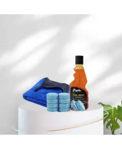 All-in-One Combo | Car Shampoo, Windshield Tablets (5), Microfiber cloth