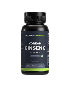Wellness Korean Ginseng Extract | Support Vitality, Stamina & Mental Health | 400mg, 60 Veg Capsules