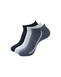 Men's Cotton Solid Lowcut Ankle Socks | Free Size | Pack of 3 | Black, Light Grey, Dark Grey
