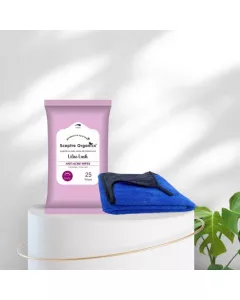 Microfiber Cloth 600GSM & Wet wipes (Lilac Lush) Combo