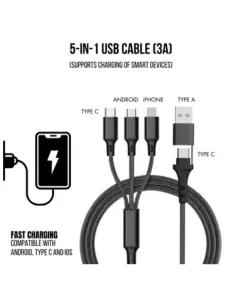 5-in-1 USB Cable (3A) 