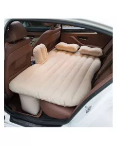 Premium Car Bed inflatable with two Pillows | 1 Air Pump | Beige