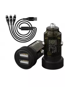Zip Kit Higher Power Car Charger | 3 in 1 Charging Cable |15W