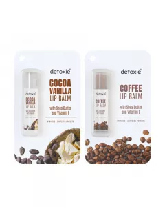 Lip Balms | Coffee & Cocoa Vanilla With Shea Butter | Vitamin E and Liquorice | 4.5g  | Pack of 2