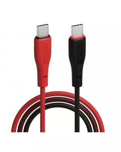 Hue X 60W Type C Fast Charging Cable | 480Mbps Data Sync | Premium Braided Cable | Dual Tone Colour | Black+Red