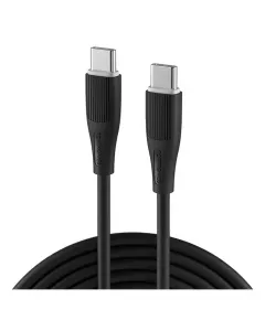 Silklink 60W PD Type-C to Type C Fast charging Cable | Premium Silicon Cable | 1M | Black