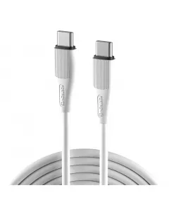 Silklink 60W PD Type-C to Type C Fast charging Cable | Premium Silicon Cable | 1M | White