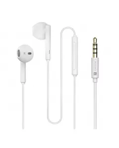 Conch Theta A in Ear 3.5mm Wired Earphones with In Line HD Mic | Powerful Audio |14.2mm Dynamic Driver | Unique Earbuds Design | White