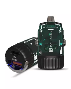 Car Power View 36W Car Charger | Dual Port (18W USB Type-A & 36W Type-C) | Black | POR 1875