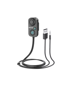 AUTO 12 in-Car Bluetooth Receiver for Handsfree Calling | Music System |  Supports All Smartphones | Black | POR 1195