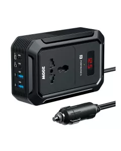 Car Power III Pro 200W Car Power Inverter with Universal AC Socket | 65W Type-C PD | 30W Type-C PD | Dual 18W USB | 12V Car Plug | POR 3247