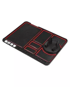  KolorFish Car Dashboard All in One Anti-Slip Rubber Mat |Red
