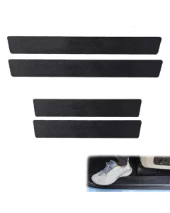 Carbon Fibre Sticker | Car Door Sill Scuff Guard | 4pcs kit