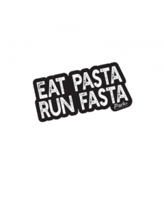 Eat Pasta Run Fasta Car Sticker | 6x2 inches