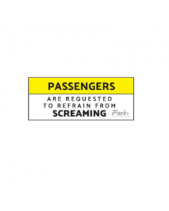 Refrain from screaming Car Sticker | 6x2 inches