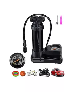 Portable Premium Mini Foot Pump for Bicycle, Car, Balloon, Motorcycle, Football | Black