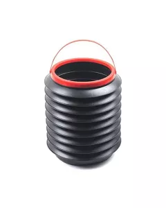 4L Collapsible Car Dustbin | Pop Up Trash Can Foldable Waste Bin | Garbage Storage Organizer with Adjustable Hanging Strap | For Car, Van, SUV, Truck | (Black, 1pc)